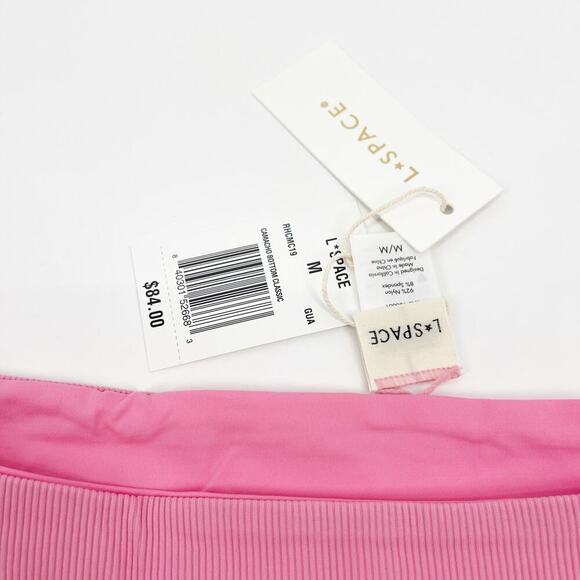 L*Space The Camacho Bikini Bottoms Low Rise In Guava Pink Medium NEW with Tags! - Picture 5 of 6